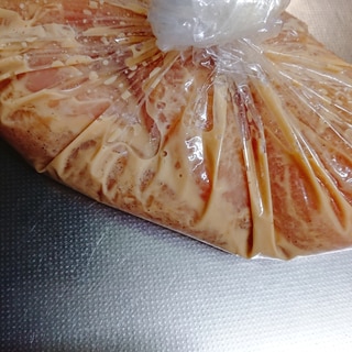 ササミのマヨネーズ風味で冷凍保存
